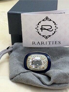Rarities Navy and Crystal Statement Ring